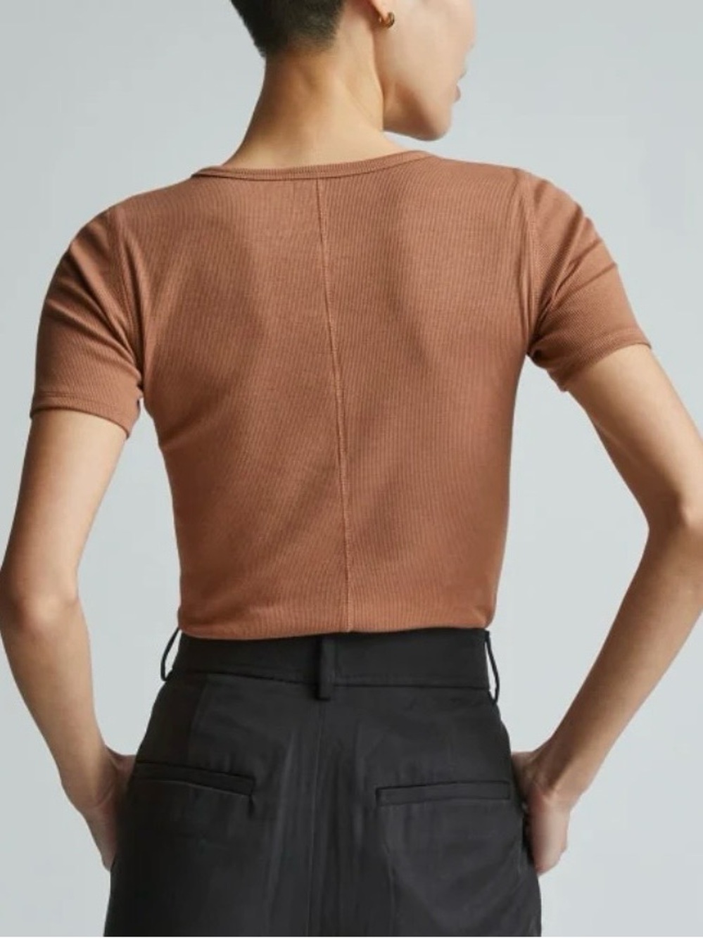 Everlane Pima Luxe Rib Tee - Picture 3 of 8